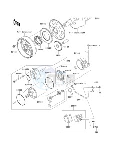 ZR 1000 B [Z1000 EUROPEAN] (B7F-B9F) B7F drawing STARTER MOTOR