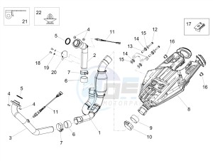 SHIVER 900 E4 ABS (EMEA, LATAM) drawing Exhaust pipe