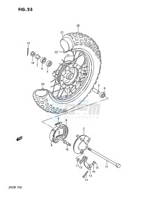 JR50 (P28) drawing FRONT WHEEL