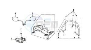 MIO 50I 45KMH (L8) EU EURO4 drawing REAR MUDGUARD - REAR CARRIER