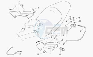 Breva V 850 IE IE drawing Saddle-central bod