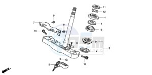 VT750CA drawing STEERING STEM