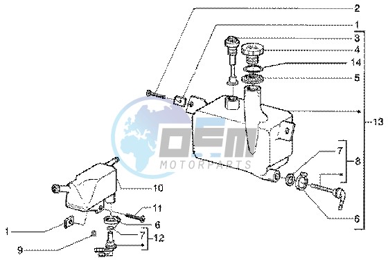 Oil mix tank-degaser