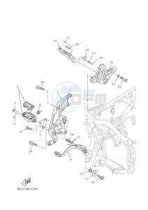 XTZ690 TENERE 700 (BNW1) drawing STAND & FOOTREST 2