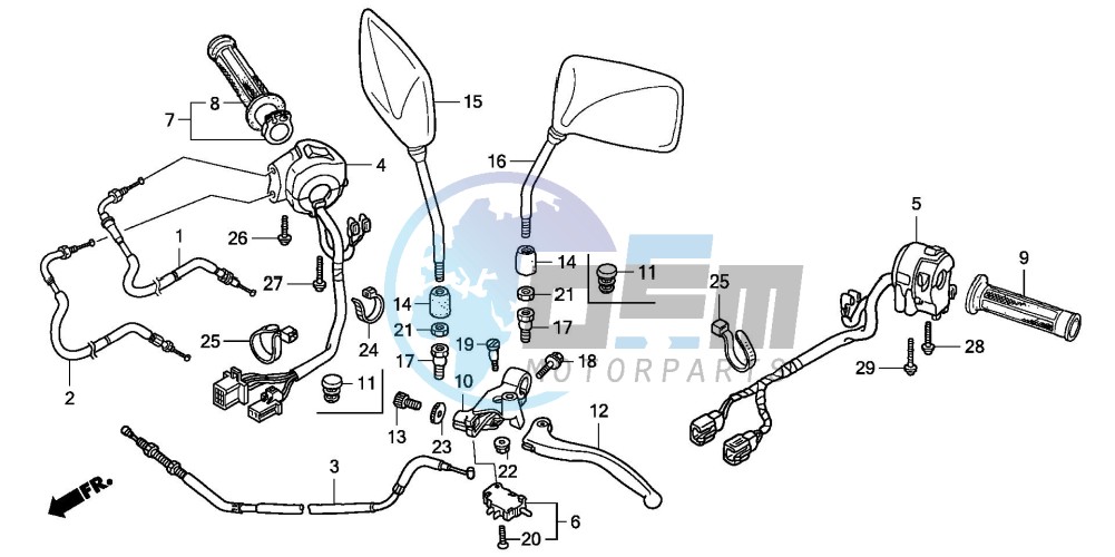 HANDLE LEVER/SWITCH/CABLE (CBF600S8/SA8/N8/NA8)