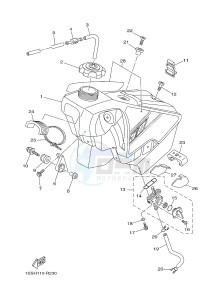 YZ250 (1SSH 1SSJ 1SSK 1SSL 1SSL) drawing FUEL TANK