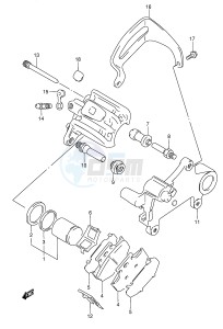 DR350 (E3) drawing REAR CALIPER (MODEL L M)