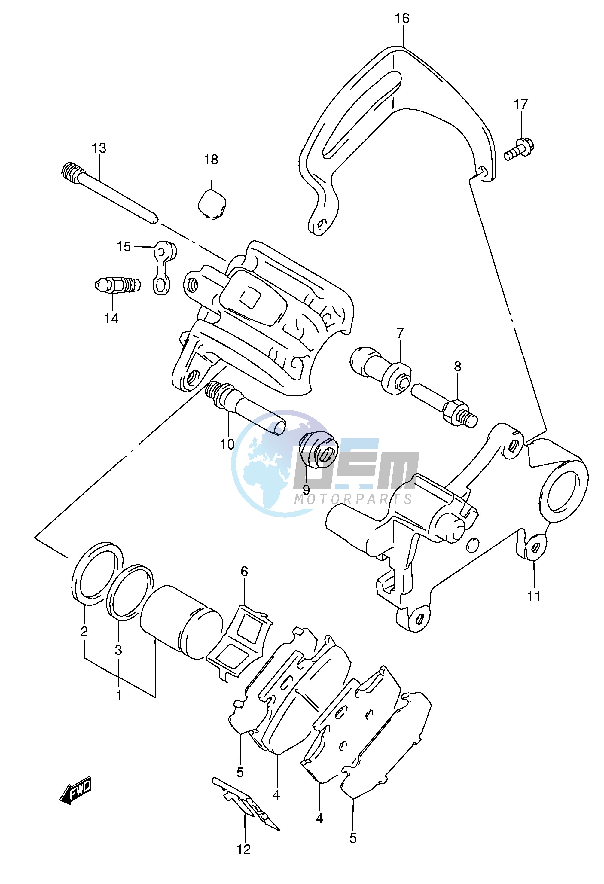 REAR CALIPER (MODEL L M)