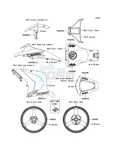 NINJA_ZX-10R_ABS ZX1000KDF FR XX (EU ME A(FRICA) drawing Decals(Green)