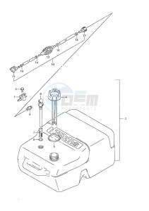 DF 25 V-Twin drawing Fuel Tank