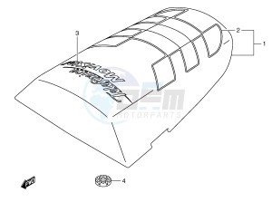 GSX-R600 (E2) drawing SEAT TAIL BOX (MODEL K2 FOR YC2)