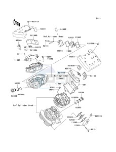 VN 1500 B [VULCAN 88 SE] (B1-B3) N6F drawing CYLINDER HEAD COVER