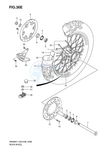 RM250 (E3-E28) drawing REAR WHEEL (RM250ZK6)