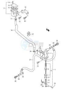 GSX-R1100W (E28) drawing REAR MASTER CYLINDER (MODEL S T V W)