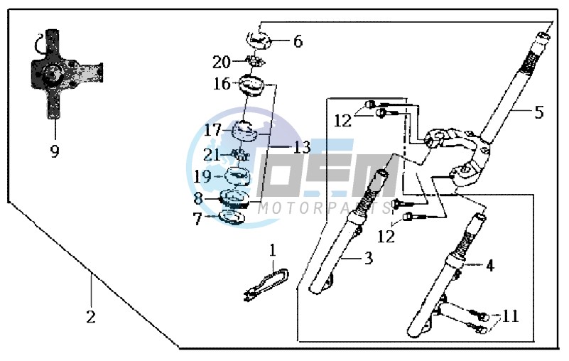 FRONT FORK / STEERING CROWN