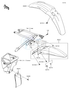 KX450F KX450HHF EU drawing Fenders