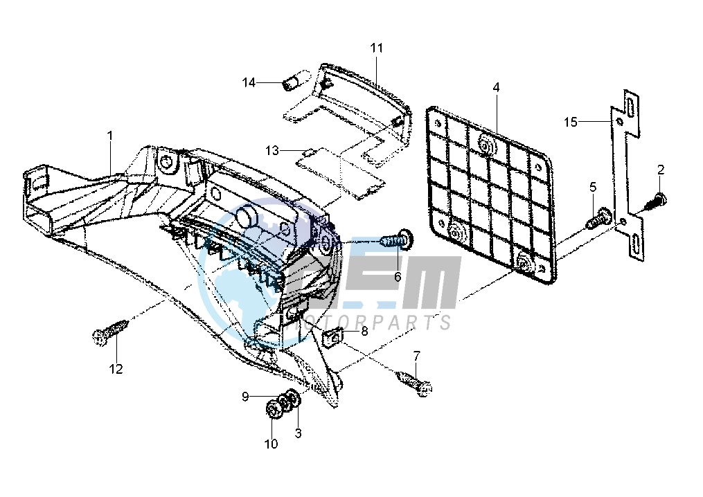 Number plate holder assy