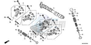 VFR1200XD CrossTourer - VFR1200X Dual Clutch 2ED - (2ED) drawing CAMSHAFT/ VALVE (FRONT)