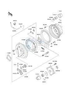 KLF 300 C [BAYOU 300 4X4] (C10-C14) [BAYOU 300 4X4] drawing REAR HUB