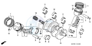 VFR800A9 UK - (E / ABS MME TWO) drawing CRANKSHAFT/PISTON