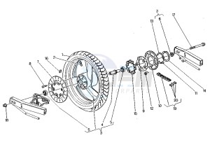 SUPERCITY 125 drawing REAR WHEEL