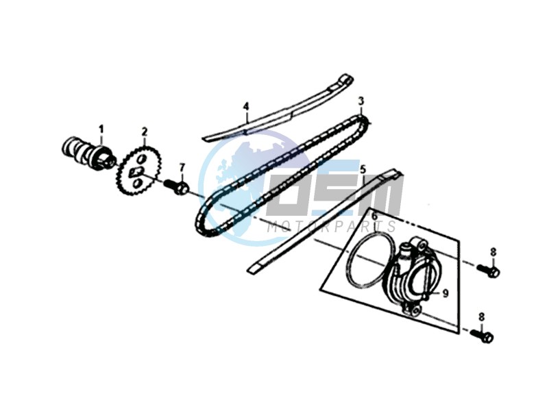 CHAIN / CHAIN TENSIONER  / CHAIN GUIDE