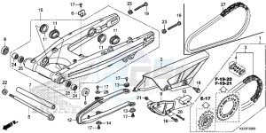 CRF250ME CRF250M UK - (E) drawing SWINGARM