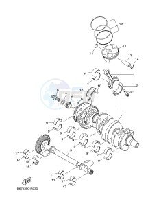 MTN-1000D MT-10 SP MT-10 SP (BW81) drawing CRANKSHAFT & PISTON