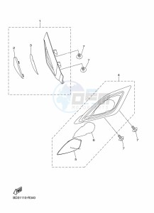 YFM90R (BD3J) drawing HEADLIGHT