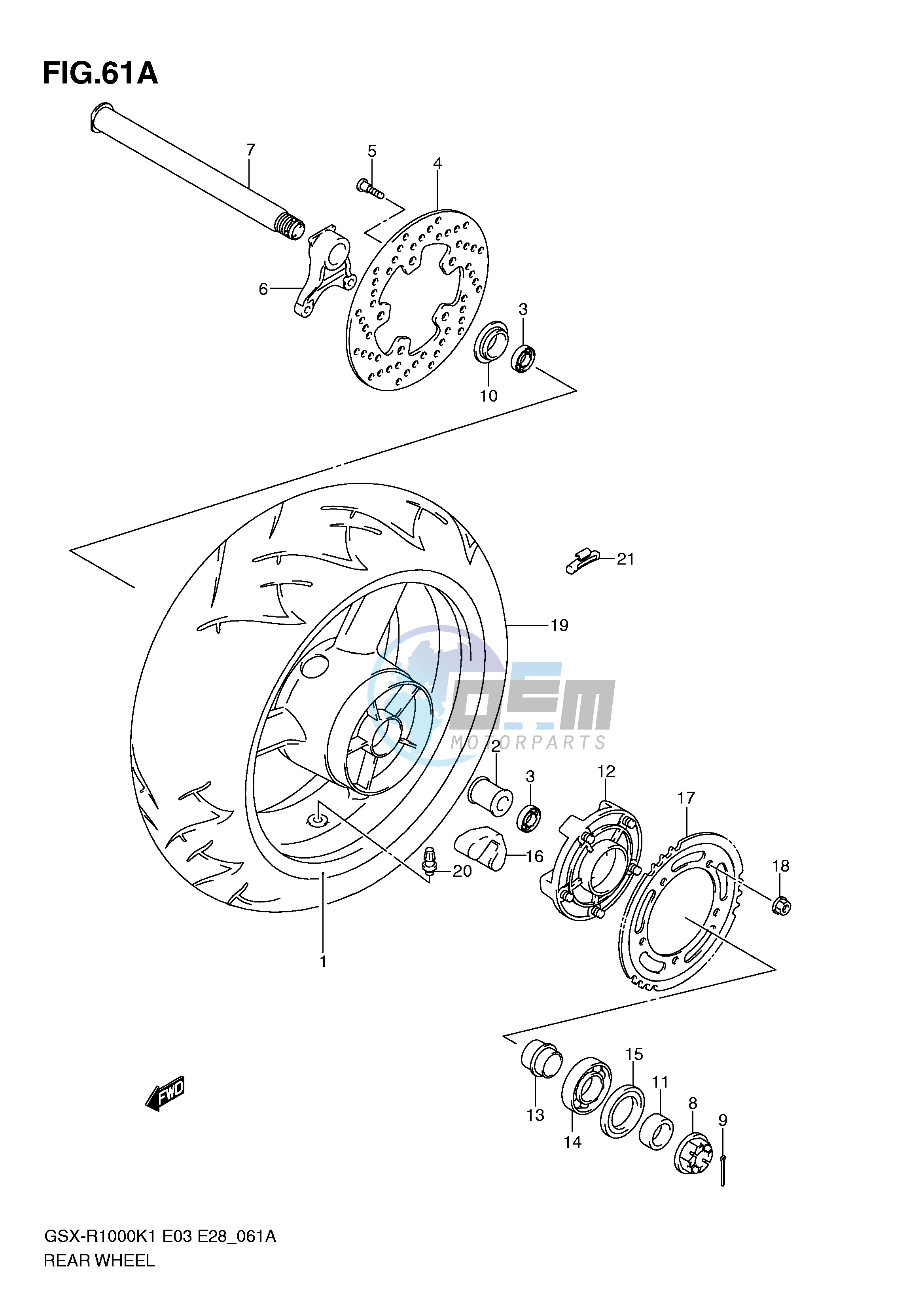 REAR WHEEL (GSX-R1000K2)