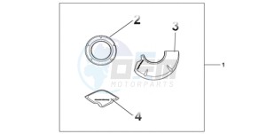 CBR1000RAA Europe Direct - (ED / ABS HRC) drawing CARBON CRANKCASE COVER SET