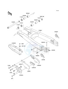 KLX 300 A [KLX300R] (A6F-A7A) A7F drawing SWINGARM