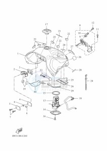 XTZ690D-B TENERE 700 (BEH4) drawing FUEL TANK