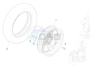 125 4T 3V ie Primavera (APAC) drawing Front wheel