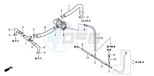 CB600F HORNET drawing AIR INJECTION CONTROL VALVE