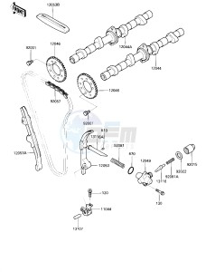 ZX 600 C [NINJA 600R] (C1-C2) [NINJA 600R] drawing CAMSHAFT-- S- -_TENSIONER