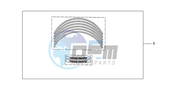 WHEEL STICKER PEARL ACID YELLOW