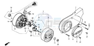 C70Z 50 drawing LEFT CRANKCASE COVER/ GENERATOR (1)