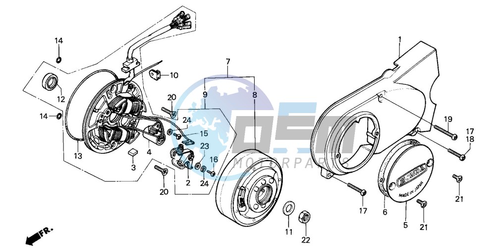 LEFT CRANKCASE COVER/ GENERATOR (1)