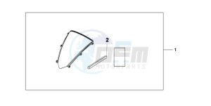 CBR600RR9 France - (F / CMF SPC) drawing WINDSCREEN