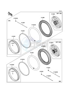 KLX250 KLX250SCF XX (EU ME A(FRICA) drawing Tires