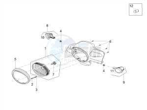 SCARABEO 50 2T CARBURATORE E4 STREET (EMEA) drawing Front lights