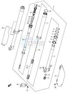 RM125 (E3-E28) drawing FRONT DAMPER (MODEL K1)