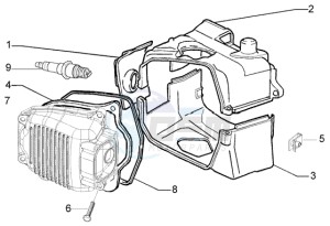 LX 125 drawing Cilinder head cover