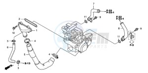 CB1300 CB1300SUPER FOUR drawing WATER PIPE