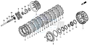 GL1500A GOLDWING ASPENCADE drawing CLUTCH