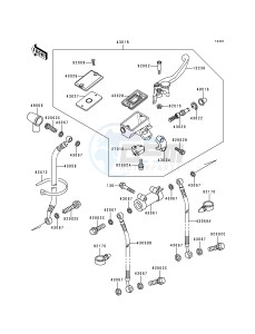 ZX 600 F [NINJA ZX-6R] (F1-F3) [NINJA ZX-6R] drawing FRONT MASTER CYLINDER