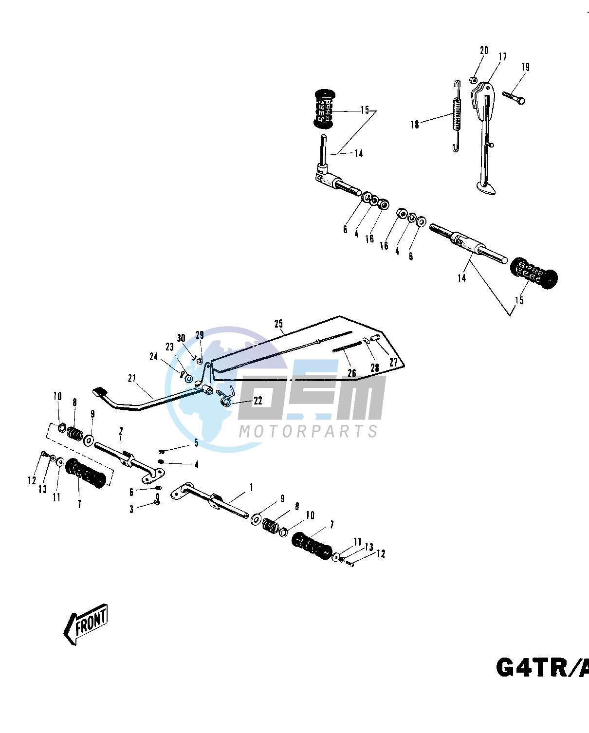 FOOTRESTS_STAND_BRAKE PEDAL G4TR_A_B -- 70-73- -