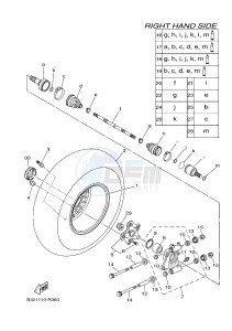 YFM700FWBD YFM70KPSH KODIAK 700 EPS SPECIAL EDITION (B329) drawing REAR WHEEL 2