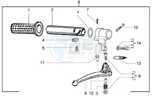 Ciao 50 Euro 1 drawing Throttle twist grip